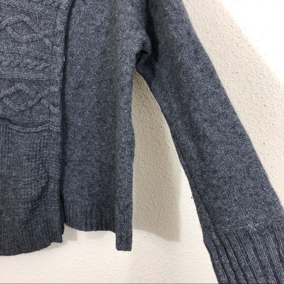 Elizabeth & James Cableknit Wool Cardigan Sweater - Picture 5 of 8